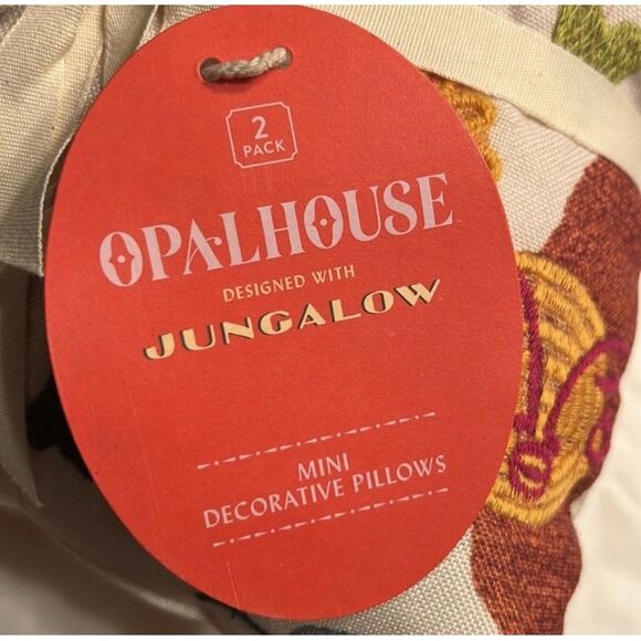 OpaHouse 2pc Pack Yellow & White  Decorative Pillow. - Picture 5 of 5